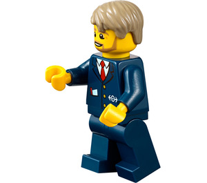 LEGO Bus Driver with Train Jacket Minifigure