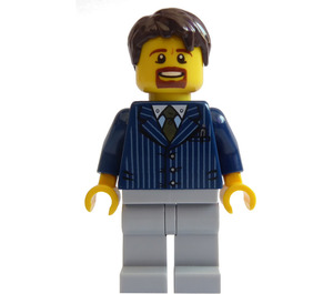 LEGO Businessman Pinstriped Giacca e Arancione Tie Minifigure