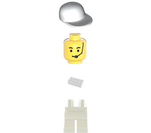 LEGO Cameraman mit TV Logo und LEGO Logo auf Der Rücken Minifigur