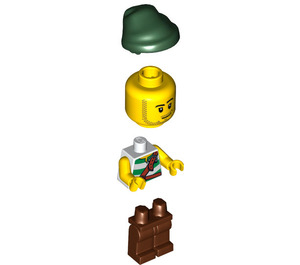 LEGO Canon Battle / Tic Tac Toe Pirate avec blanc et Green Shirt Figurine