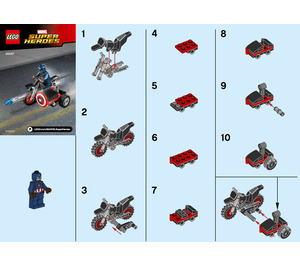 LEGO Captain America's Motorcycle  Set 30447 Instructions