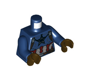 LEGO Kapten America med Skägg Minifigur Kropp (973 / 76382)