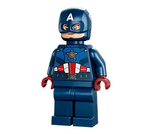 LEGO Captain America with Helmet and Dark Red Hands Minifigure | Brick ...