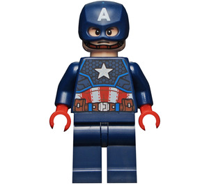 LEGO Kaptein America med Hjelm og Rød Hender Minifigur