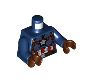 LEGO Capitano America con Casco e Reddish Marrone Mani Minifigure Busto (973 / 76382)