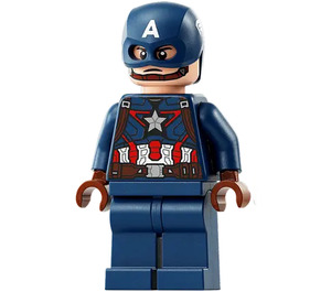 LEGO Captain America with Helmet and Reddish Brown Hands Minifigure