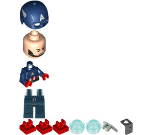 LEGO Kaptajn America med Jet Pack Minifigur