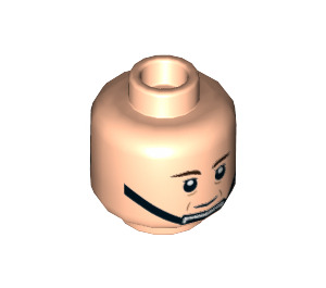 LEGO Kaptein Antilles med Mørk beige Skjorte og Liten Merke Minifigur Hode (Forsenket solid knott) (3626 / 50395)