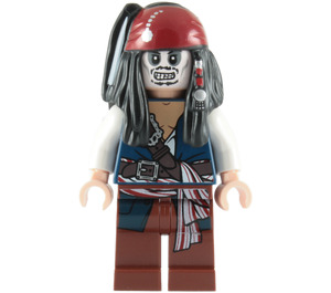 레고 선장 Jack Sparrow ~와 함께 해골 얼굴 미니피규어