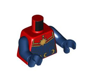 LEGO Kapitein Marvel met Zandbruin Haar Minifiguur Torso (973 / 76382)