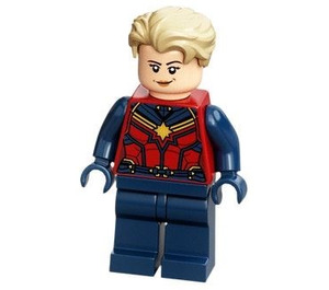 LEGO Capitaine Marvel avec Bronzer Cheveux Balayé vers l'Arrière Minifigurine