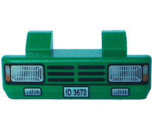LEGO Car Grille 2 x 6 with Two Pins with Headlights and 'ID 3672' (45409)