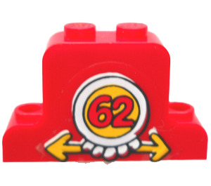 LEGO Voiture Grille avec 62 et Jaune Arrows Autocollant