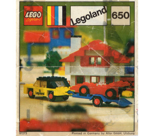 LEGO Auto mit trailer und racing Auto 650-1 Instructions