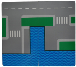 LEGO Cardboard Basis met Harbour Patroon from Set 364