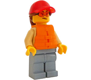 LEGO Cargo Ship Captain with Life Jacket Minifigure