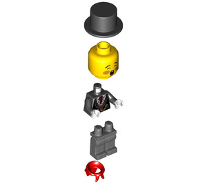 LEGO Carol singer, Male - Tuxedo Shirt and Gold Watch Fob Minifigure