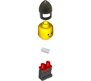 LEGO CAstle Guard with Dark Gray Helmet with Chin-Guard Minifigure