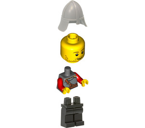 LEGO Castle Knight with Red Arms and Knights Helmet Minifigure