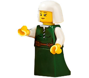 LEGO Castle Person in Dark Green Dress Minifigure