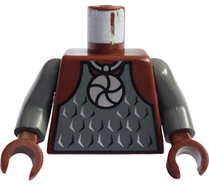 LEGO Kasteel Torso met Scale Pantser en Zilver Amulet (The Guardian) (973 / 73403)