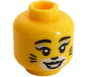 LEGO Cat Costume Girl Minifigure Head (Recessed Solid Stud) (3626 / 38207)