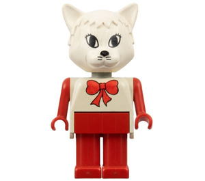 LEGO Catherine Katt med Rød Bue Fabuland-figur