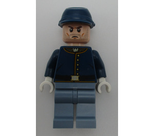 LEGO Cavalry Soldier Brown Eyebrows and stubble Lone Ranger Minifigure