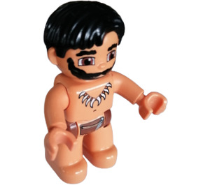 LEGO Caveman s Černá Vlasy a Vousy Figurka Duplo