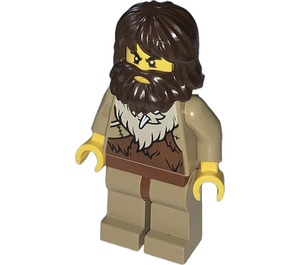 LEGO Caveman med Dark Brun Hår med Skjegg Minifigur