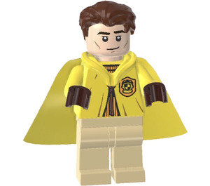 LEGO Cedric Diggory jossa Hufflepuff Quidditch Uniform jossa Viitta ja Huppu Minihahmo