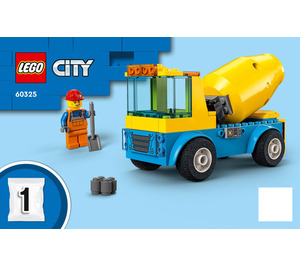 LEGO Cement Mixer Truck Set 60325 Instructions