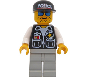 LEGO Central Precinct HQ Cop s Modrá Brýle Minifigurka