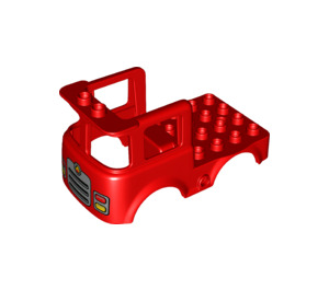 LEGO Châssis 4 x 8 x 3.5 Firetruck avec rouge et Jaune headlights (43590)
