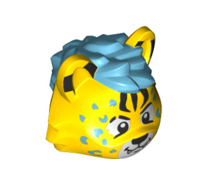 LEGO Cheetah Head with Medium Azure Hair (75376)