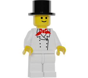 LEGO Chef - Standard Grin, White Legs, Top Hat Minifigure