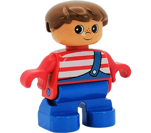 LEGO Barn med Blå Kjeledress Duplo-figur