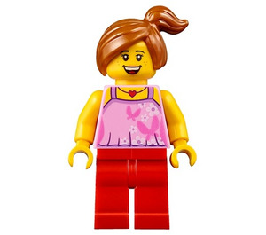 LEGO Lapsi jossa Bright Vaaleanpunainen Yläosa Minihahmo