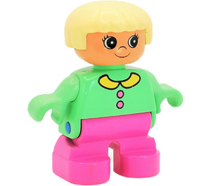 LEGO Child with Medium Green Top Duplo Figure