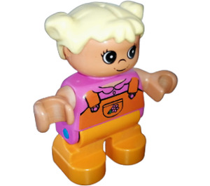 LEGO Child avec Orange Overalls