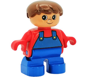 LEGO Child with Overalls and Brown Hair Duplo Figure