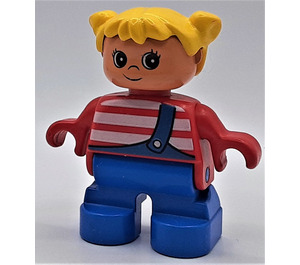 LEGO Child with Red / White Stripe Top Duplo Figure