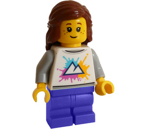 LEGO Child with Reddish Brown Hair with Braids Minifigure