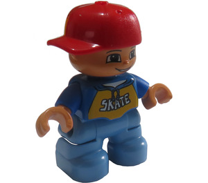 LEGO Child with Skate Top Duplo Figure