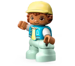 LEGO Kind mit Gelb Hut Duplo-Figur