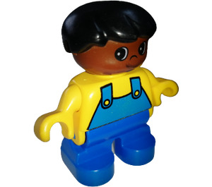 LEGO Child avec Jaune Haut et Bleu Overalls