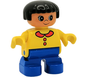 LEGO Kind mit Gelb oben und Kragen Duplo-Figur