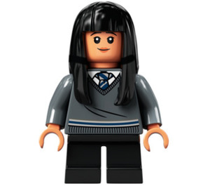 LEGO Cho Chang med Grå Sweater og Langt hår Minifigur