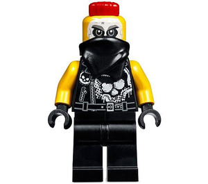 LEGO Chopper Maroon med Bandana Halstørklæde Minifigur