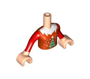 LEGO Christina Torso, mit Weihnachten Baum und Snow Muster (92456)